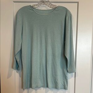 Christopher and Banks Light Blue 3/4 Sleeve Top size XL.